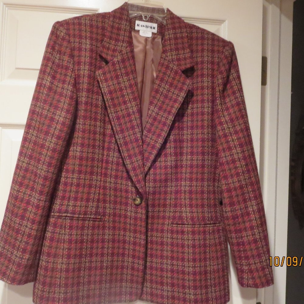 Women's JOAN LESLIE Fall Colored Blazer Jacket Sz 12
